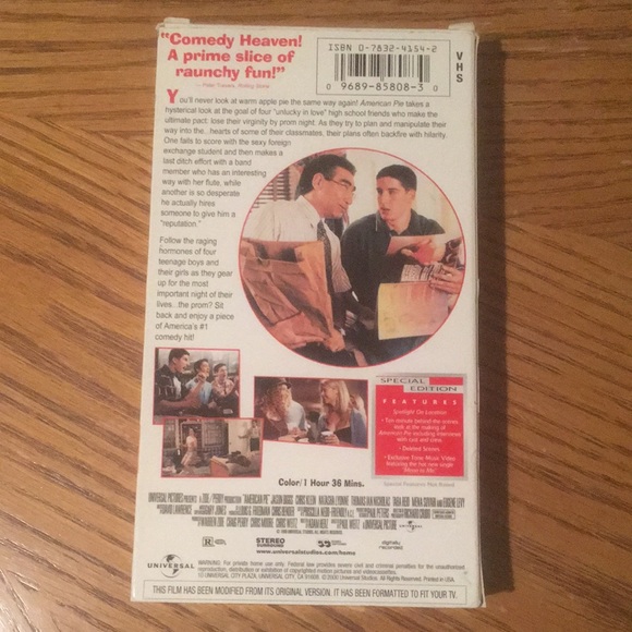 2 Classic Comedy Movies VHS/VCR American Pie & There’s Something About Mary - Picture 5 of 5